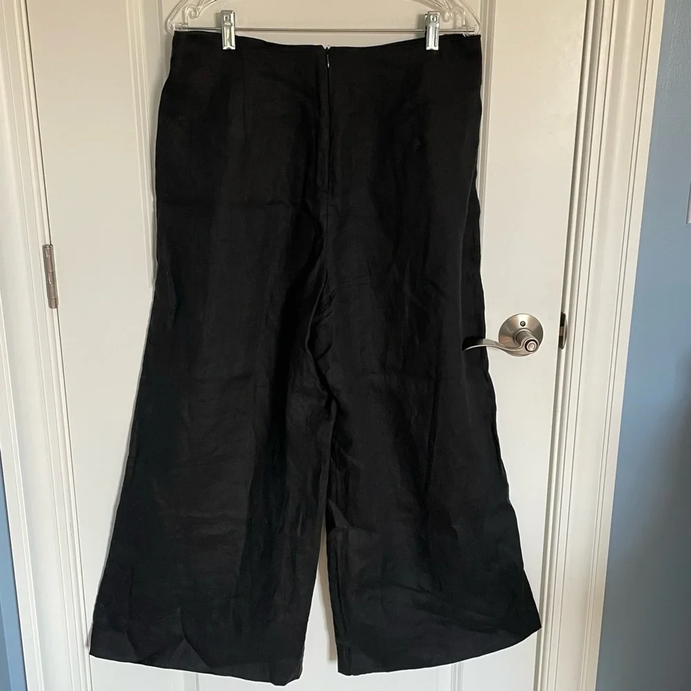 Banana Republic Mia 100% linen cropped wide leg Pants 35173